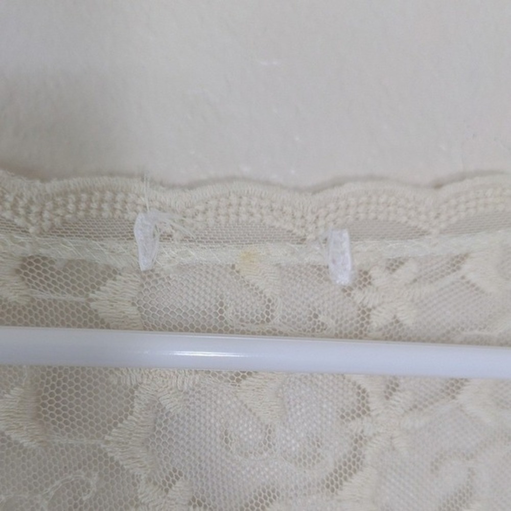 Boho Lace Open Front Cardigan Cream Floral Embroidery Layering Duster M/L - Picture 8 of 9